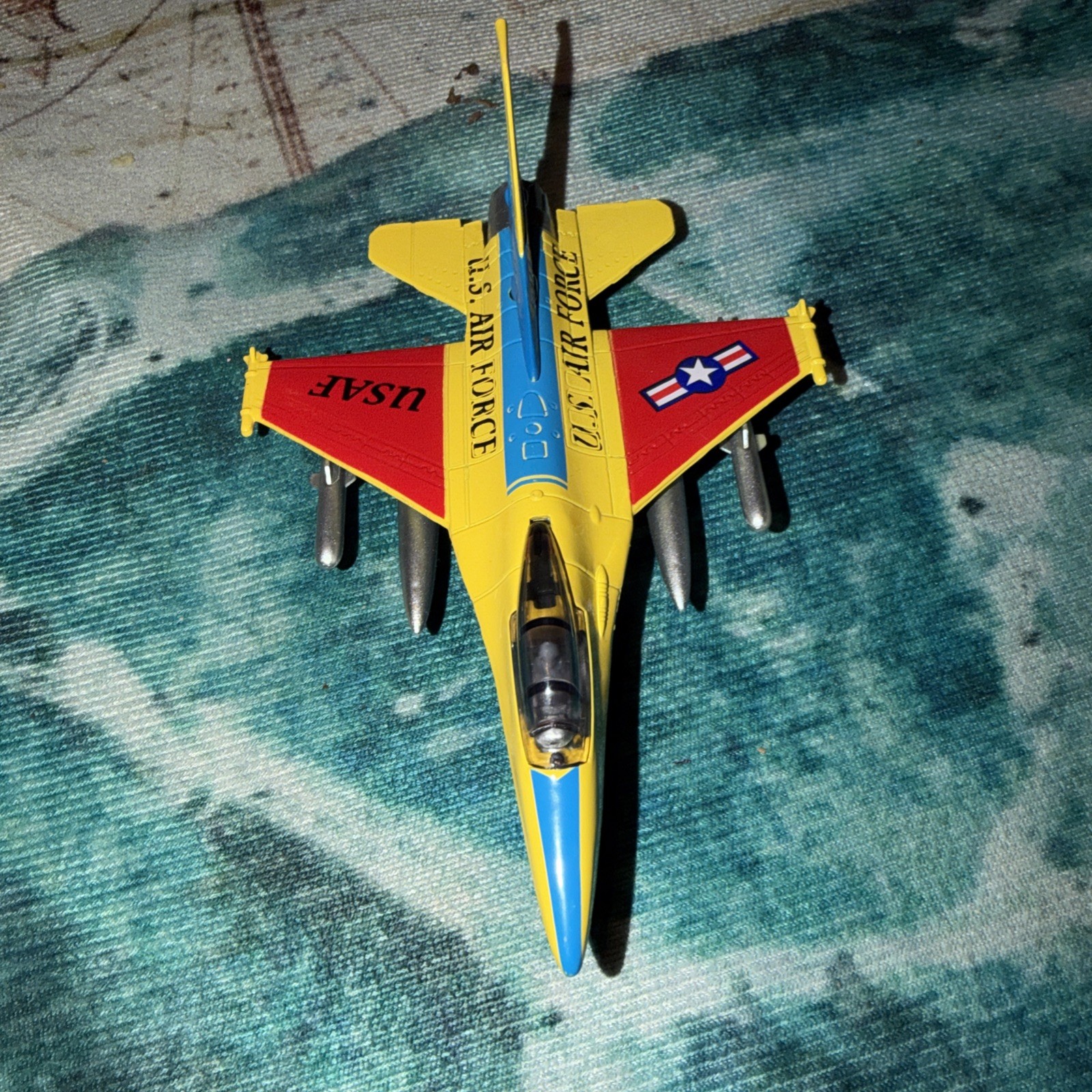 USAF F-16 Viper Pull Back Power 8″X5″ Multi Color Pilot Open Cockpit TM980 Daron