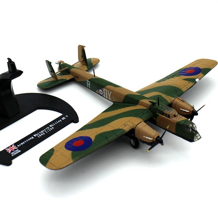 1:144 Scale Alloy Diecast Military Model Armstrong Whitworth Whitley MK V Bomber