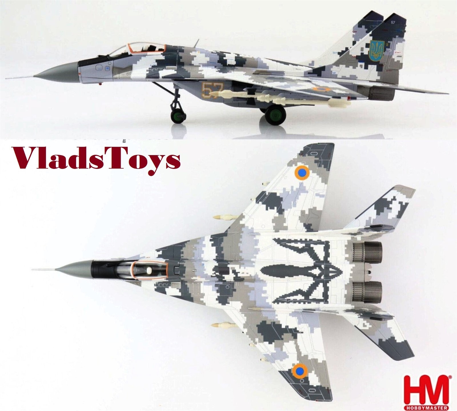 Hobby Master 1/72 MiG-29 Fulcrum-C Ukrainian Air Force Yellow 57 Ukraine HA6518