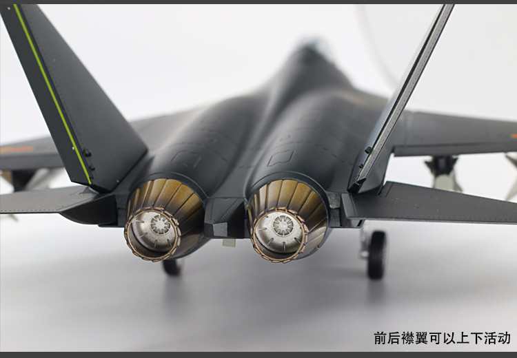 1:36 43CM China J-31 Stealth Fighter Jet Plane Diecast Military Aircraft Model