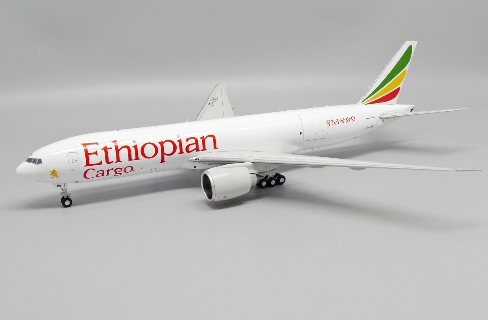 JC WINGS ETHIOPIAN CARGO B777F INTERACTIVE 1:200 DIE-CAST JC2ETH0296C IN STOCK