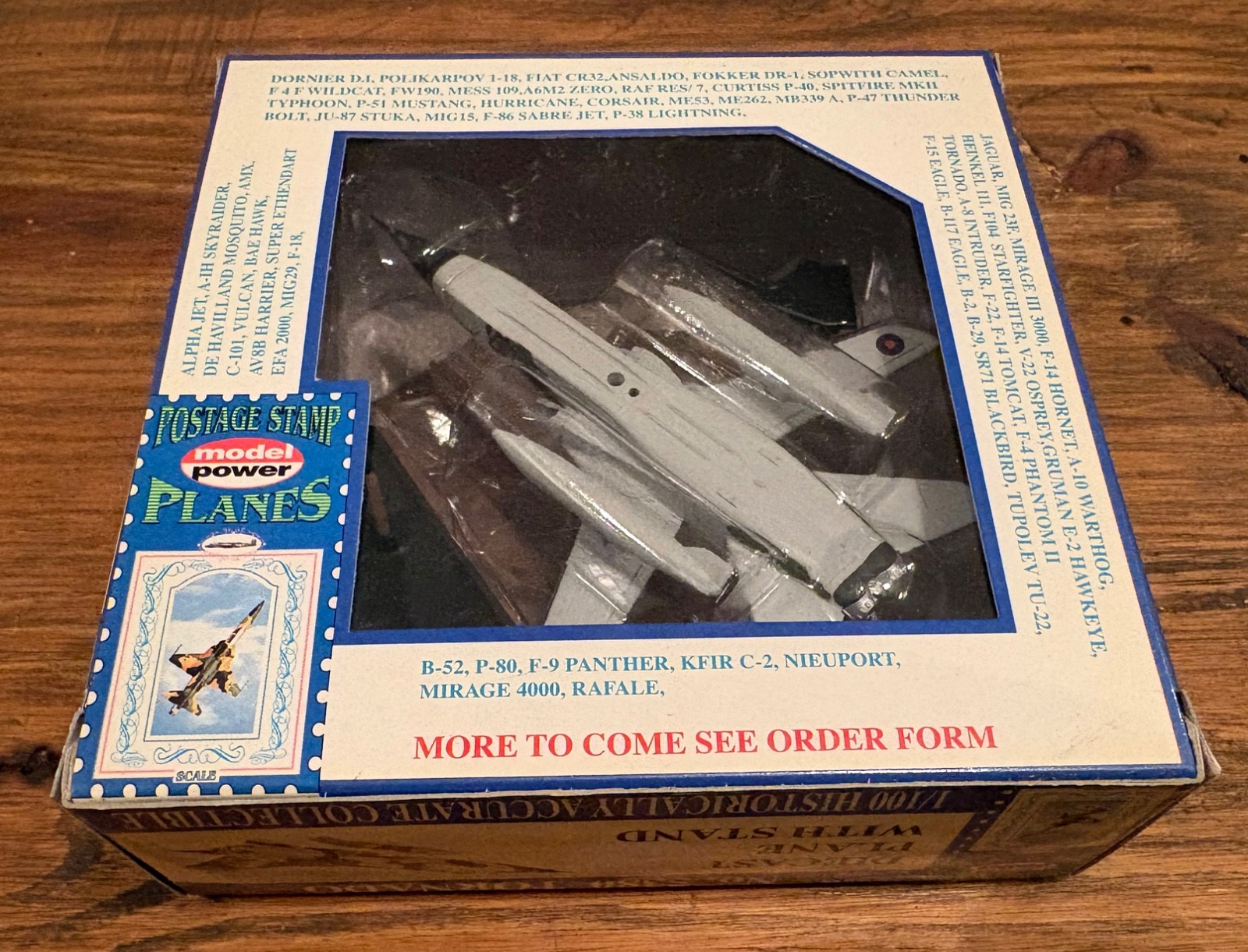 Model Power Postage Stamp Planes 5380 Tornado 1/100 Diecast w/Stand