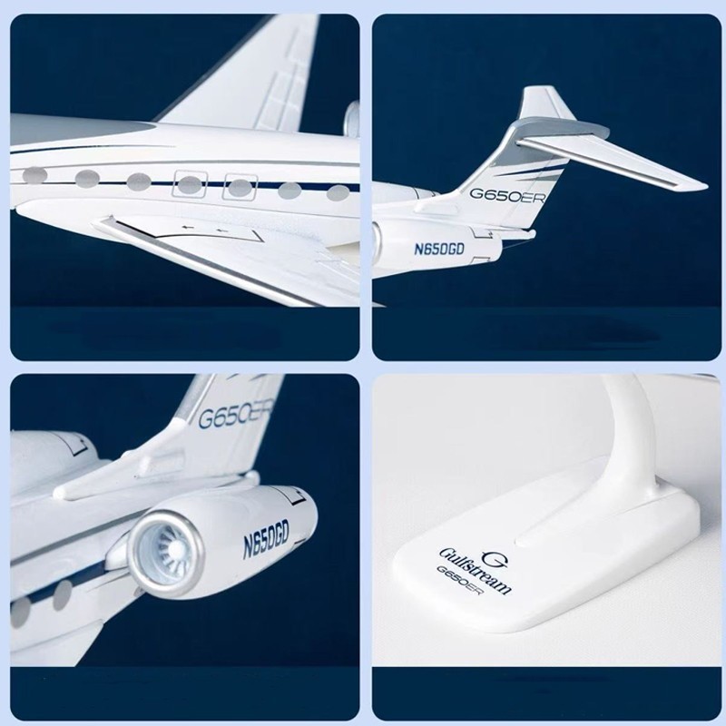 1:200 Gulfstream G650ER Miniature Airplane Model Diecast Static Display Gift
