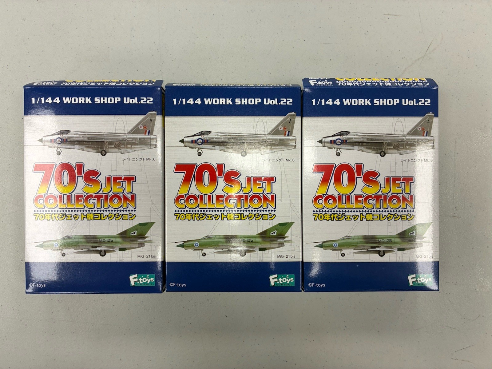 F-Toys 1:144 70’s Jet collection 2X English Electric Lightning and a J35 Draken