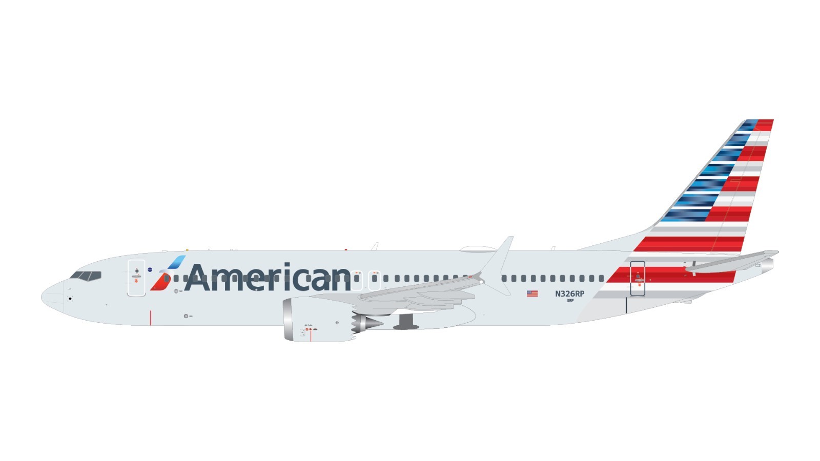 American Airlines Boeing 737 MAX 8 N326RP GeminiJets GJAAL2358 1:400 PRE-ORDER