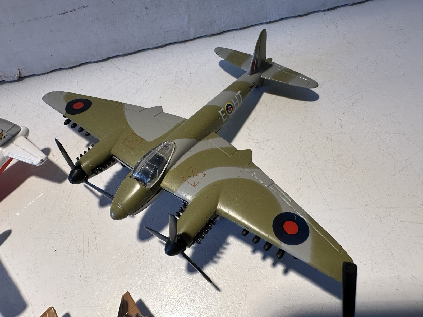 4 Diecast Airplanes Helicopter Matchbox Forest Service Mosquito Phantom F-4C