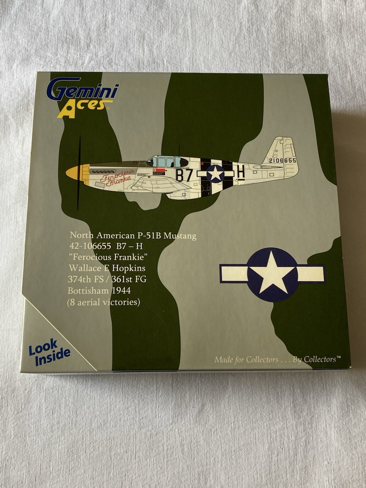 WW2🇺🇸 Gemini Aces 1/72 P51 B Mustang -Ferocious Frankie-8 Aerial Victories