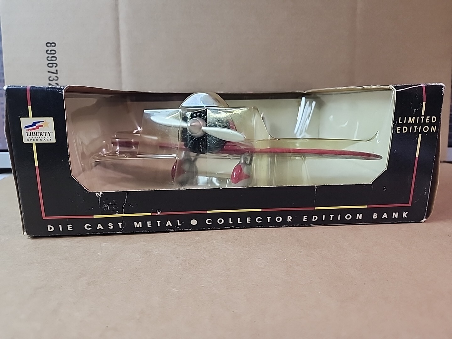 NEW LIBERTY 1929 MODEL R Travel Airplane DIE CAST METAL BANK (LIMITED EDITION)