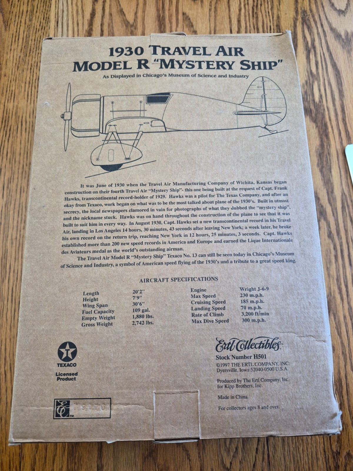 Ertl 1930 Travel Air Model R Mystery Ship – Wings of Texaco No.5 Diecast Bank #1