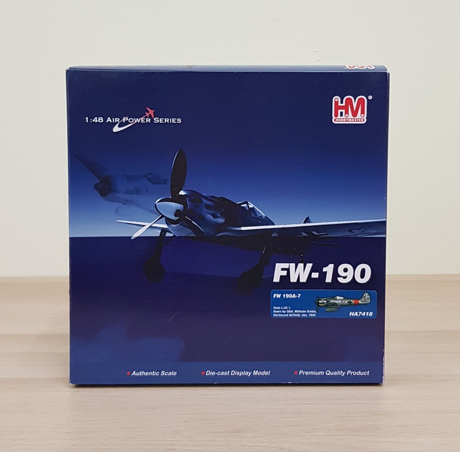 Hobby Master 1/72 HA7418 Focke-Wulf Fw 190A Luftwaffe I./JG 1, Wilhelm Krebs