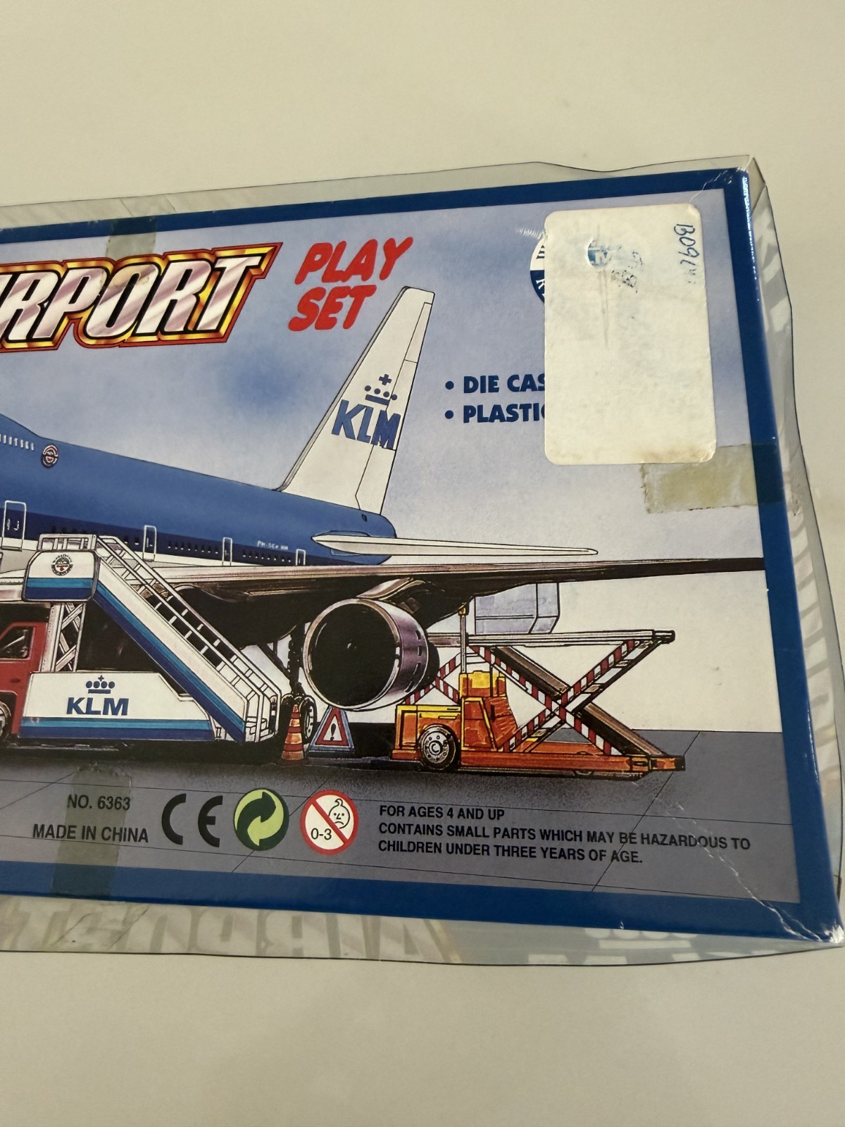 Vintage KLM Airport Play Set Die Cast Plane Bus Truck Toys KLM Northwest CIB