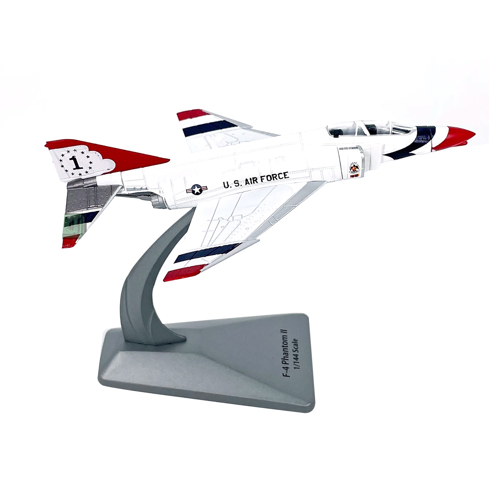 1/144 Scale 14cm Diecast Alloy USAF F-4 Phantom II Fighter Aircraft Model