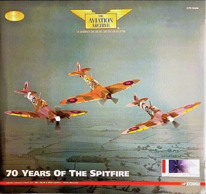 Corgi 1:72 70 Years of the Spitfire Johnnie Johnson’s 3 Spitfire Set No. AA99189