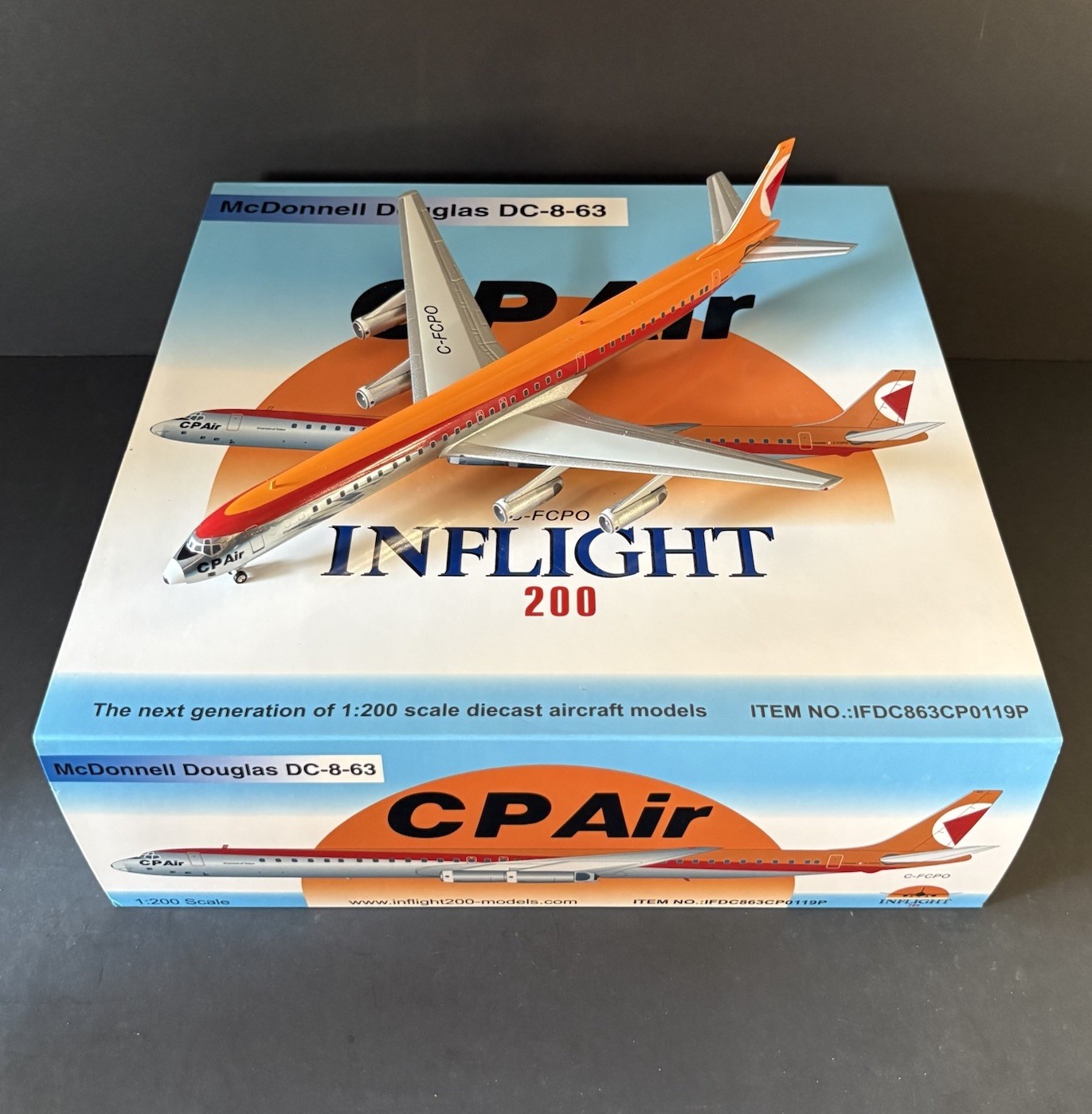 Inflight 200 1:200 CP Air Douglas DC-8-63 C-FCPO IFDC863CP0119P Diecast Model