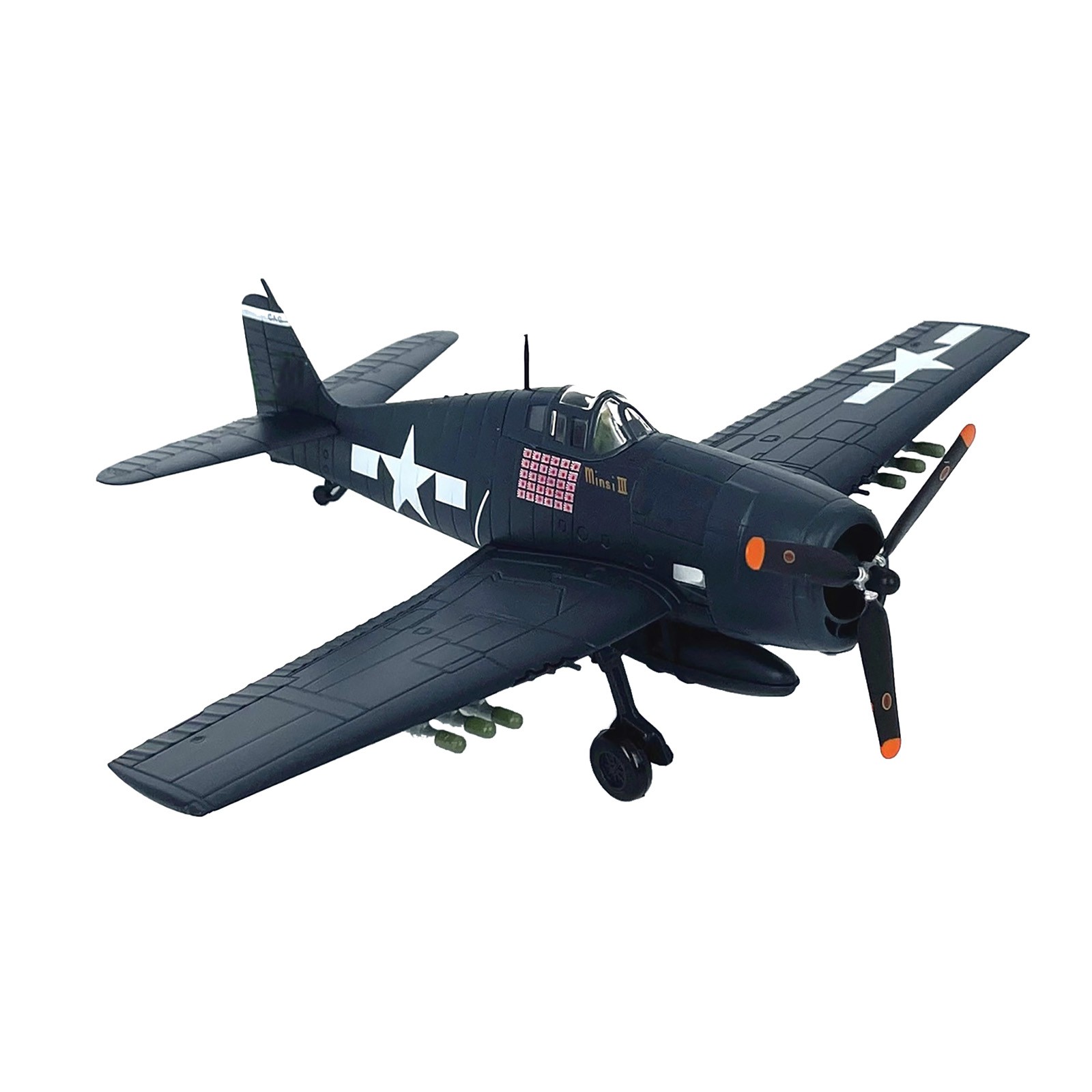 WWII F6F Hellcat Fighter Plane Model 1/72 Scale Alloy 14cm