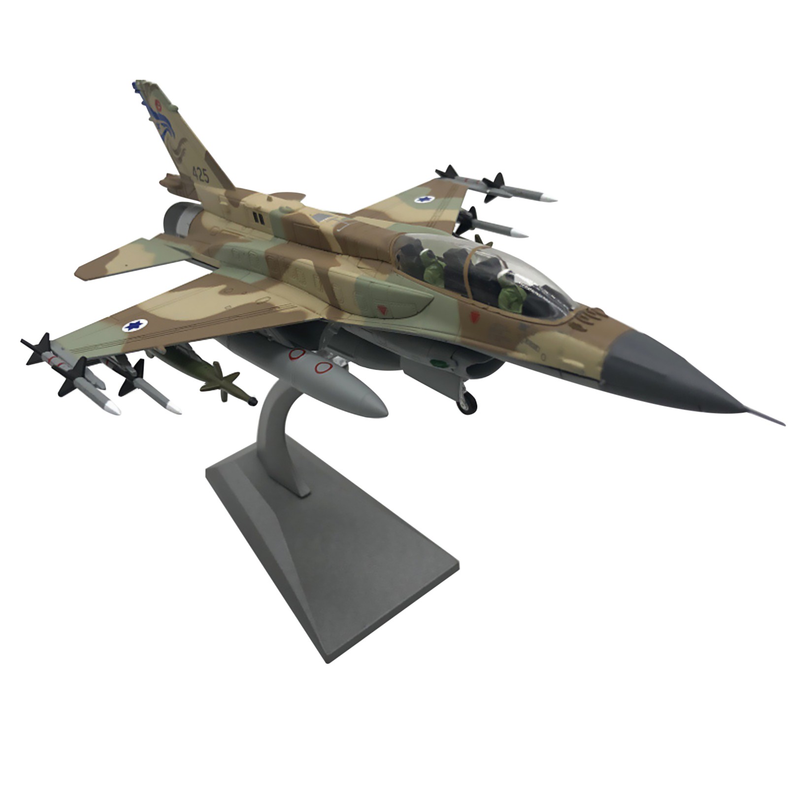 20.5cm Alloy 1/72 Israeli Air Force F-16I Fighter Aircraft Model Static Display