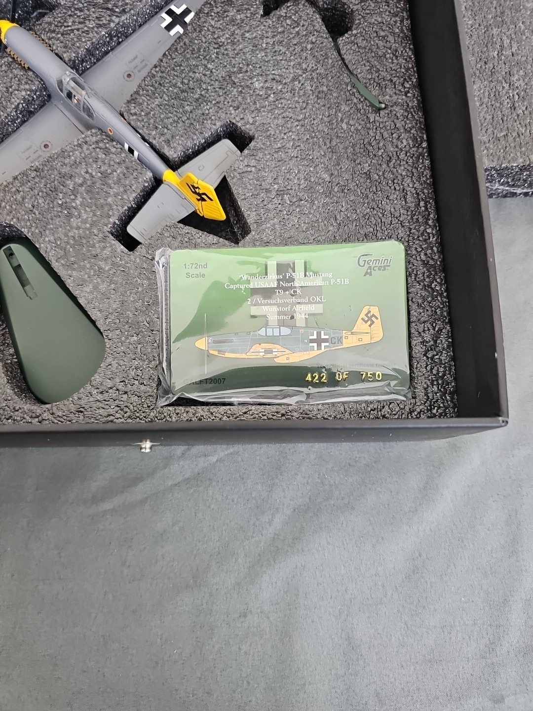 Gemini Aces 1/72 Scale Diecast GALFT2007 P-51 B Mustang Captured Wunstorf 1944