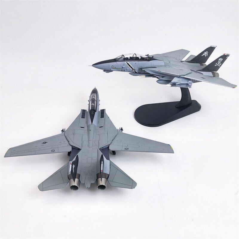 1:100 F-14B Pirate Flag Squadron VF-103 Fighter Model Diecast Military Aircraft