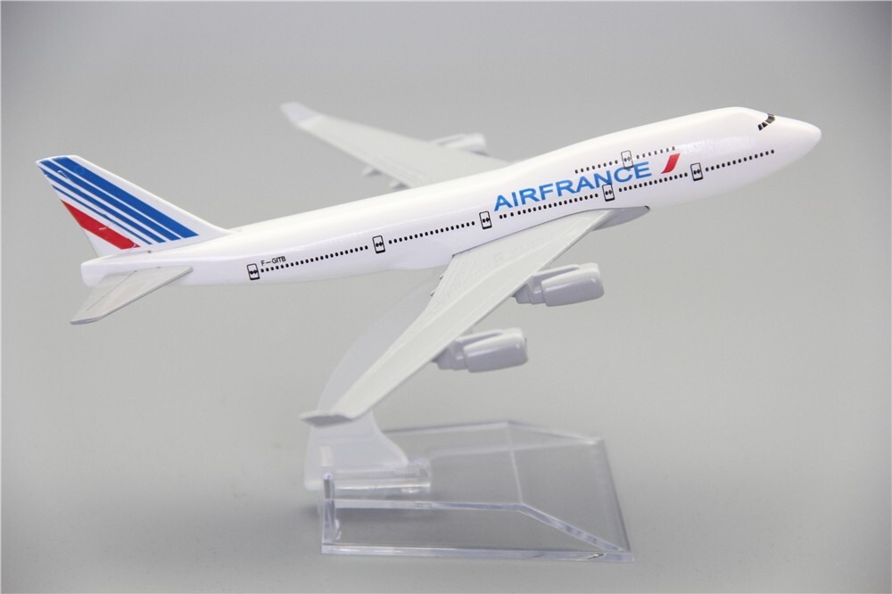 16cm AIR FRANCE BOEING 747-400 Passenger Aircraft Diecast Plane Airplane Model