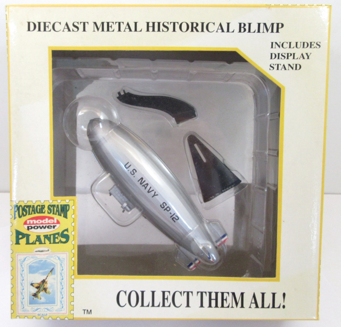 Postage Stamp Model Power Planes Diecast Historical Airplane Navy Blimp 5410