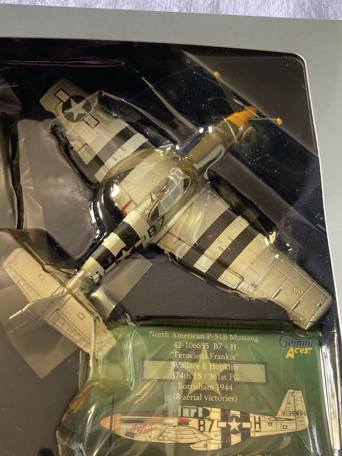 WW2🇺🇸 Gemini Aces 1/72 P51 B Mustang -Ferocious Frankie-8 Aerial Victories
