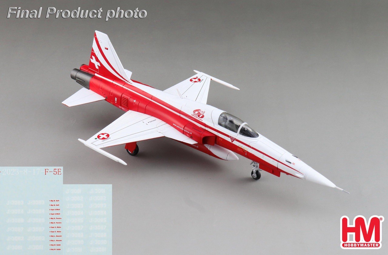 HA3373 Hobby Master F-5E Tiger II 1/72 Model Swiss Air Force Patrouille Suisse