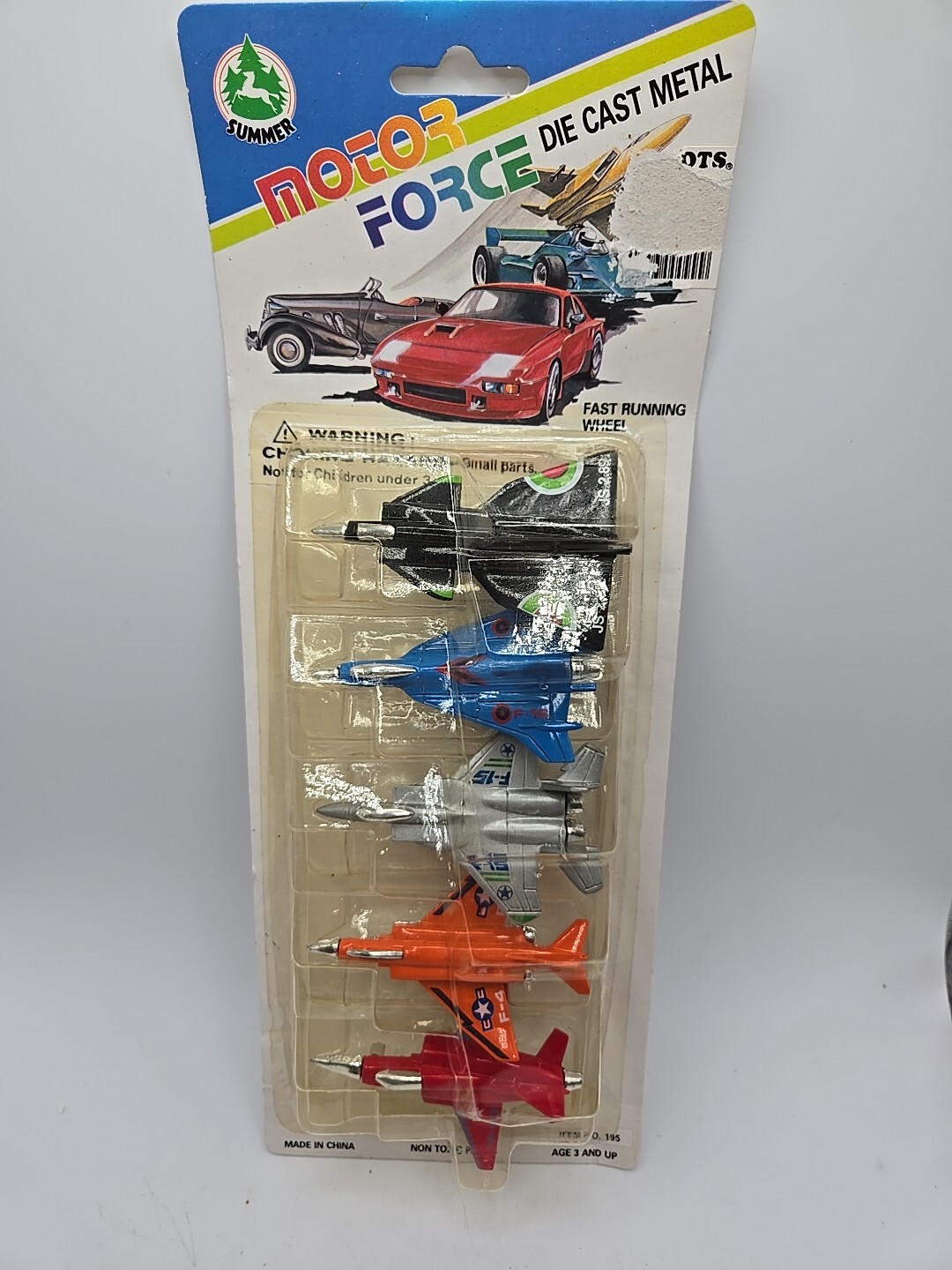 Lot of 5 Motor Max Die-cast 3.5″ Fighter Jet Plane Toy Military Aircraft (Bin#6)