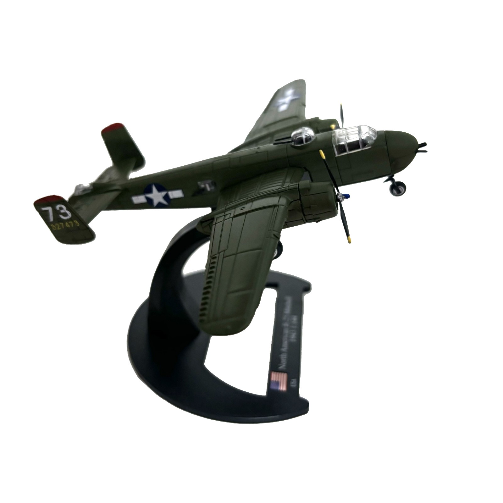 B-25 Mitchell Medium Bomber 1:144 Scale Diecast Replica With Display Stand
