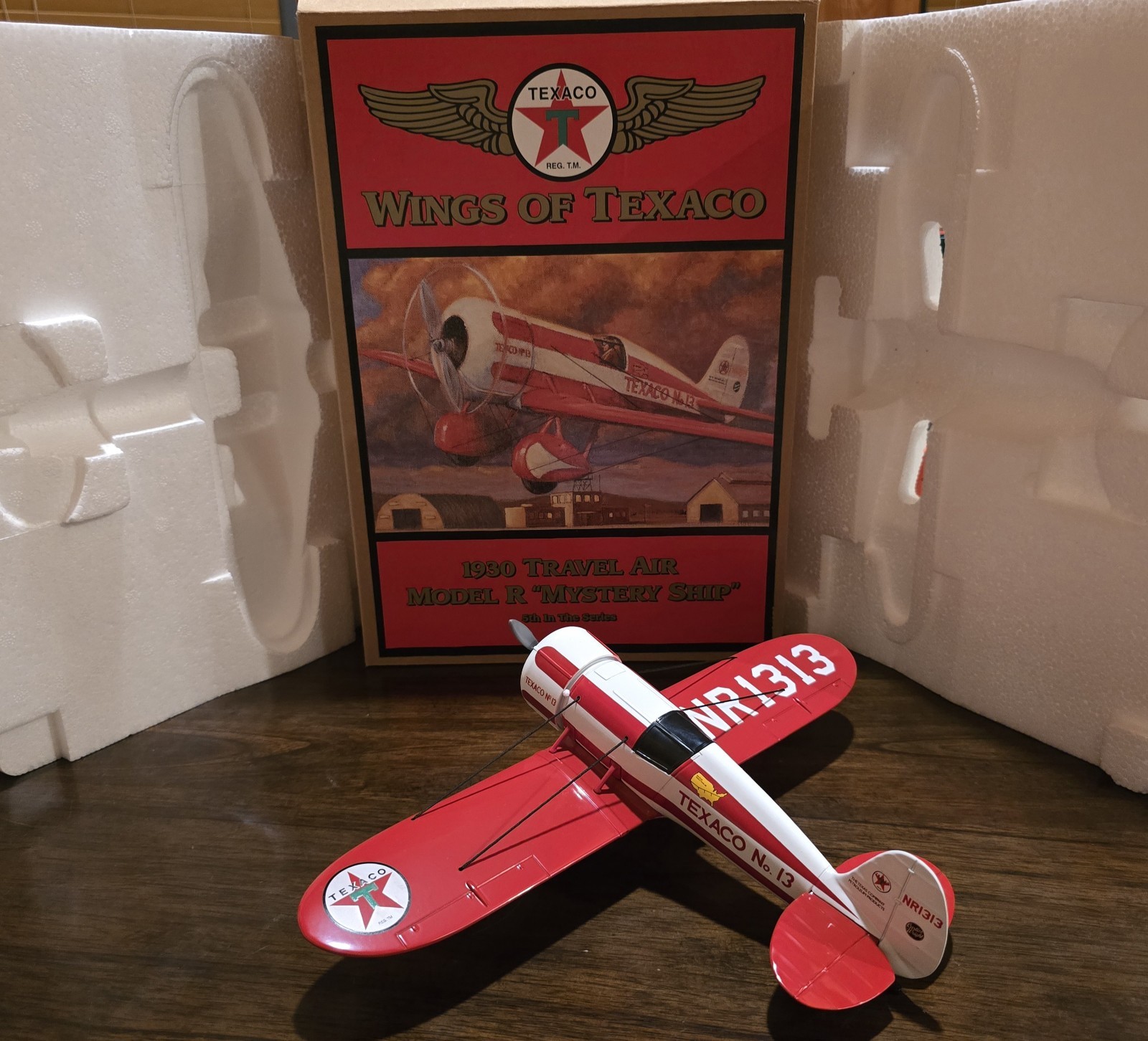12″ 1930 Travel Air Model R “Mystery Ship” Wings of Texaco Air Plane Airplane