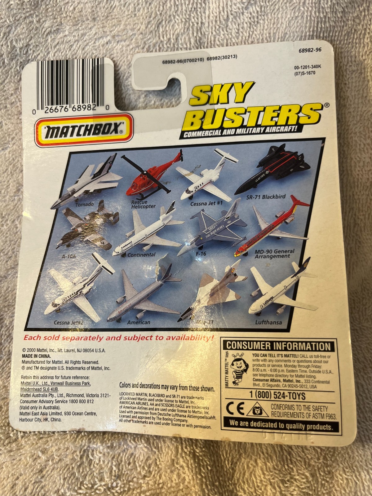 This is a Matchbox Sky Busters Cessna Citation jet, model number SB43