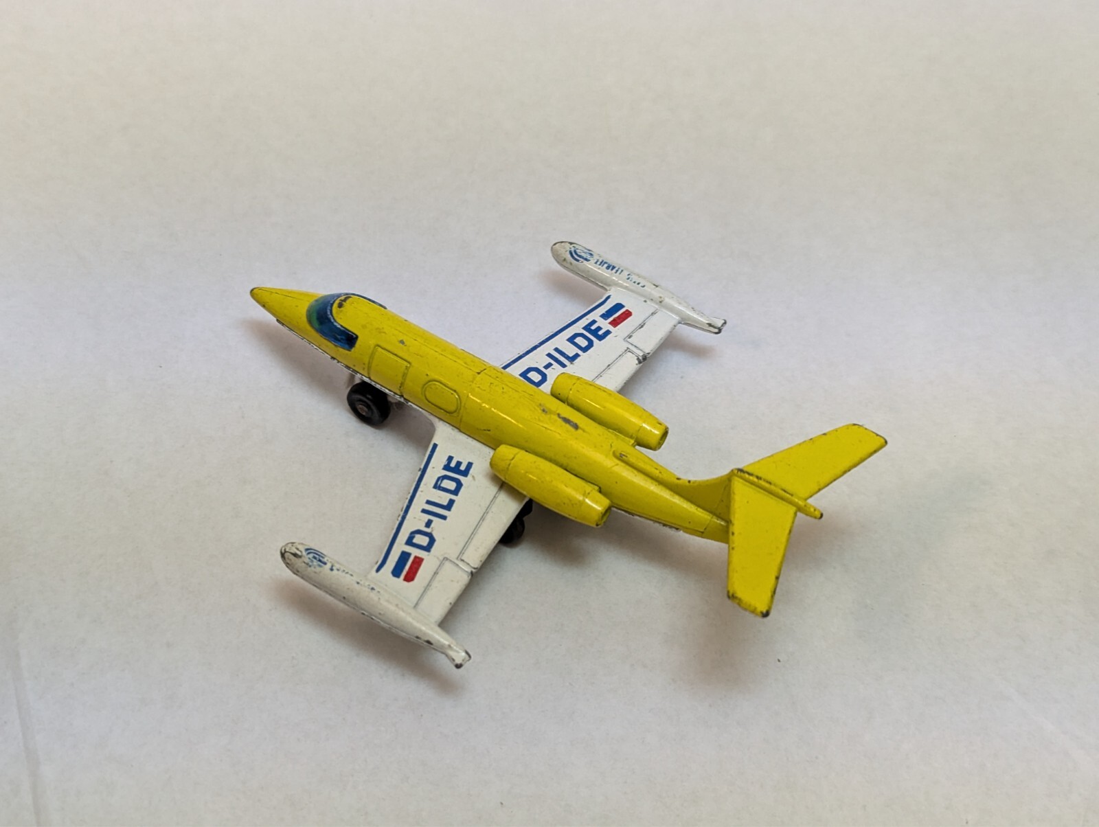 Vintage 1973 Lesney Matchbox LearJet D-ILDE Jet Diecast Toy Plane Made England