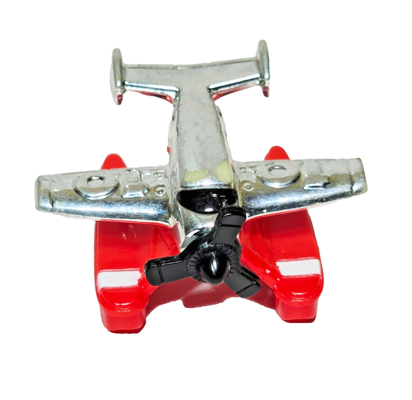 Micro Machines Sea Plane Floatplane 1996 LGT Chrome Red Base Vintage Galoob