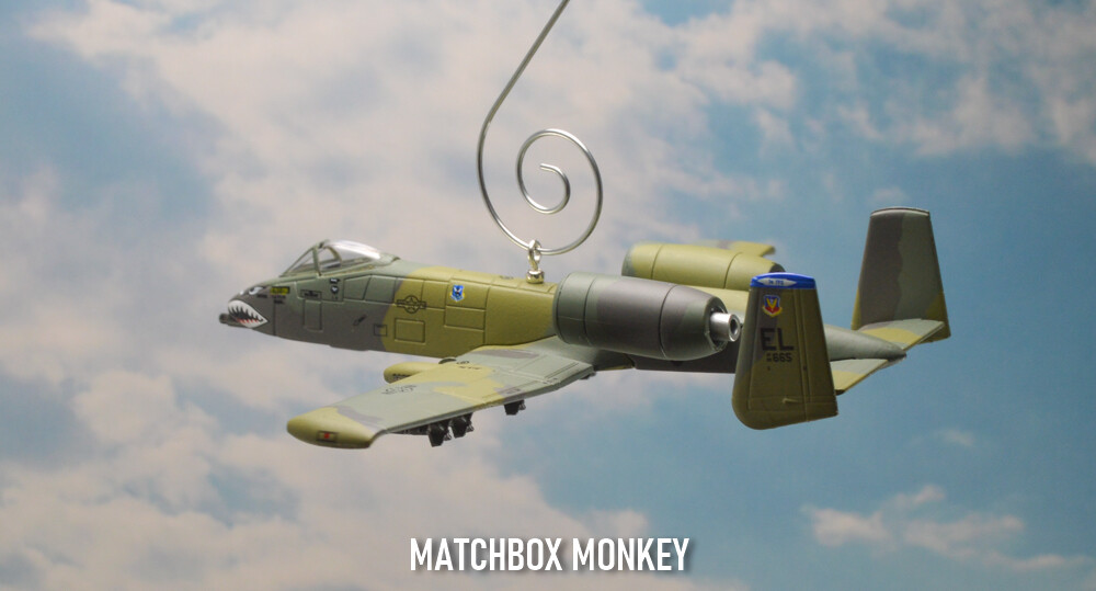 USAF A-10 Thunderbolt II Warthog Fighter Plane Custom Christmas Ornament Hog