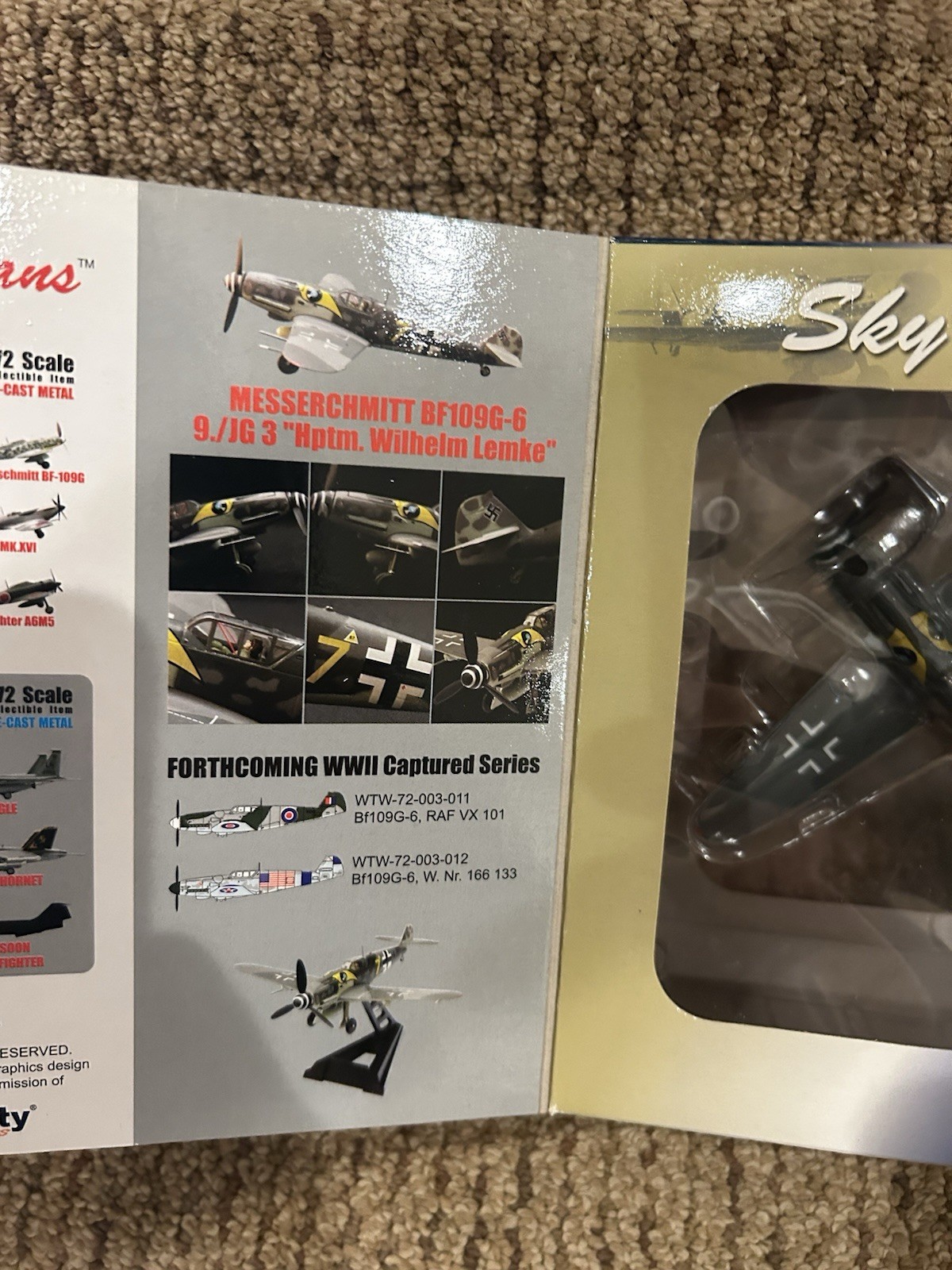 Witty Wings 1:72 Messerschmitt Bf109G-6, 9/JG 3 Wilhelm Lemke No. WTW-72-003-009