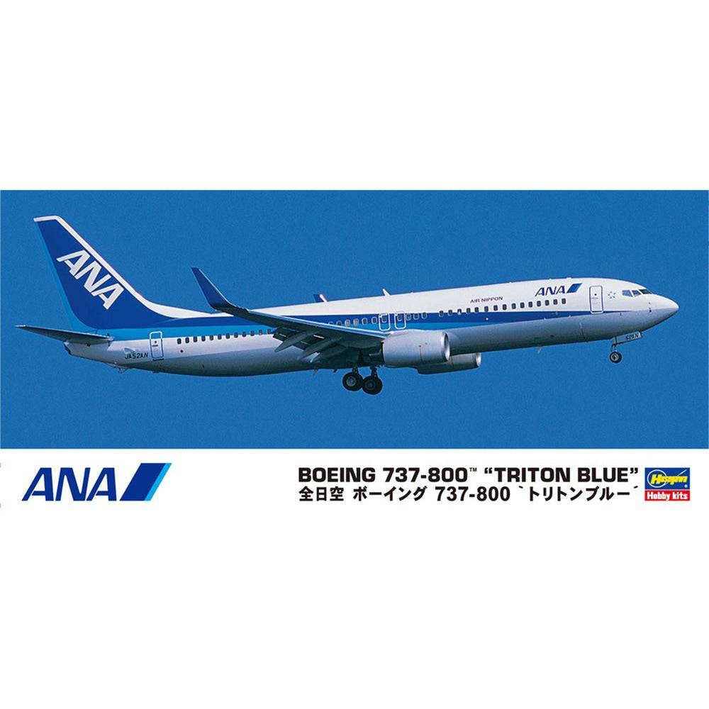 Hasegawa 1/200 ANA B737-800 Triton Blue – Build & Paint Plastic Model