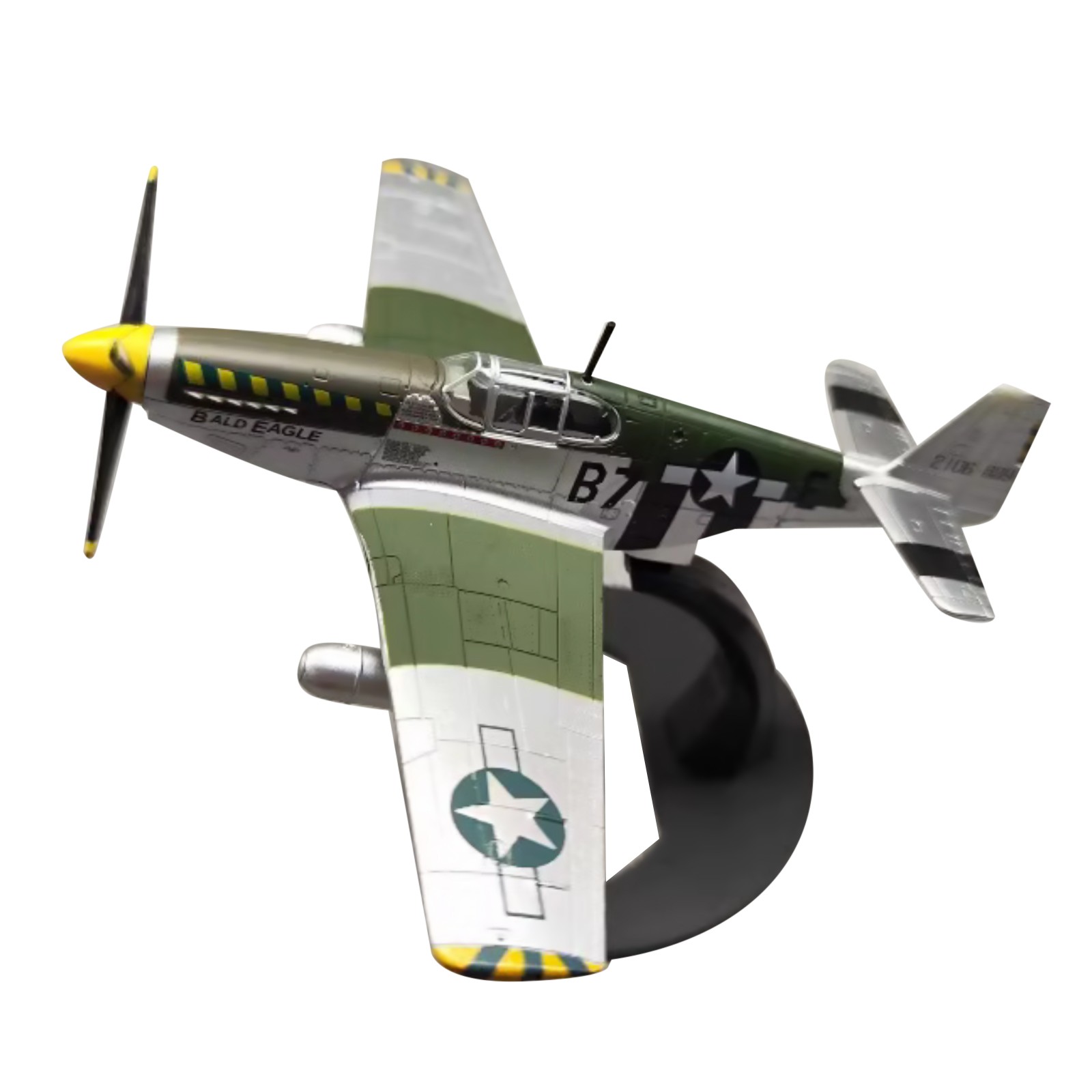 14cm Diecast Alloy 1/72 WWII North American P-51B Mustang Fighter Model Display