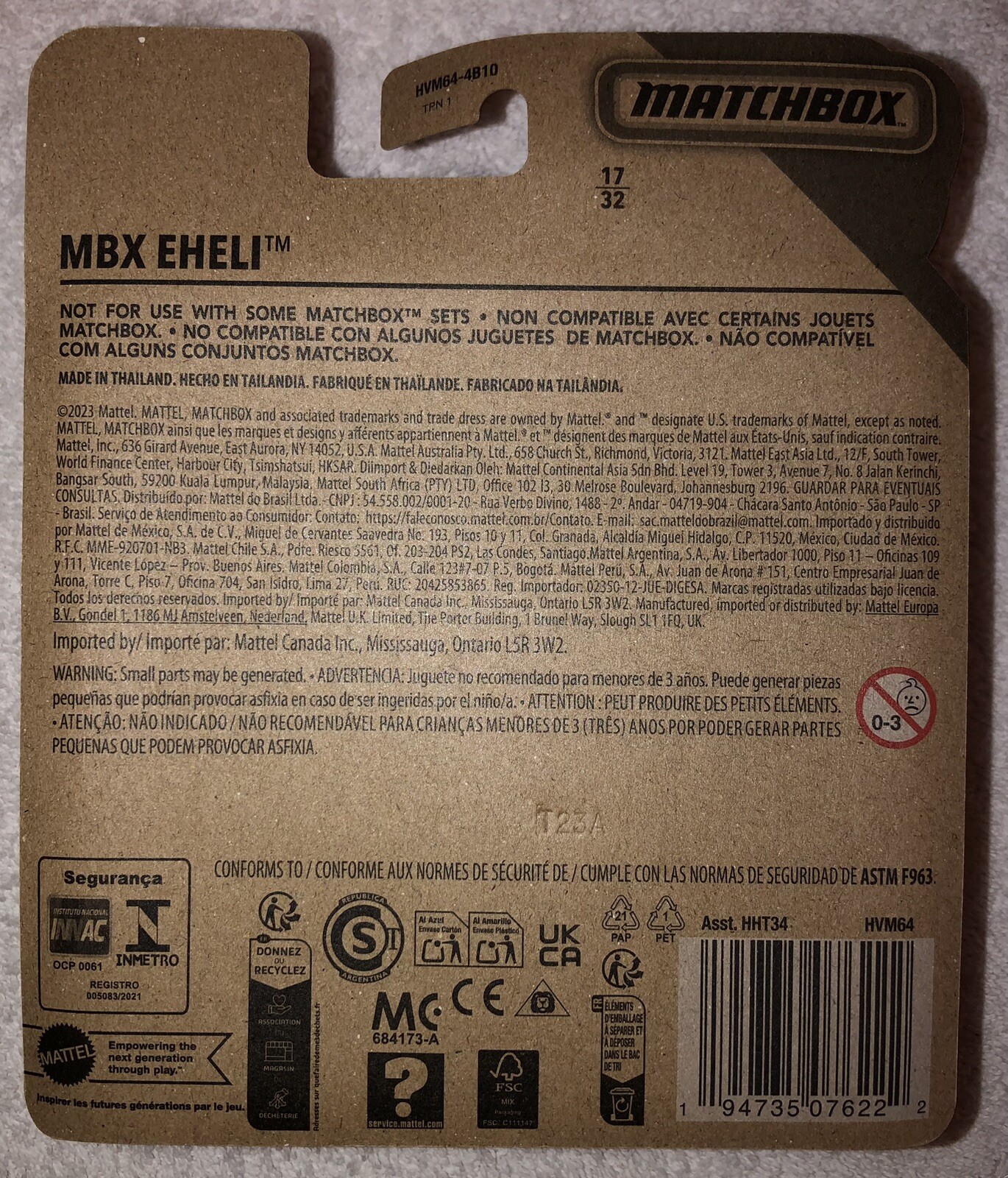 Matchbox Sky Busters #17/32 MBX EHELI BLUE/WHITE/BLACK W/ PLAYMAT 2024 RELEASE
