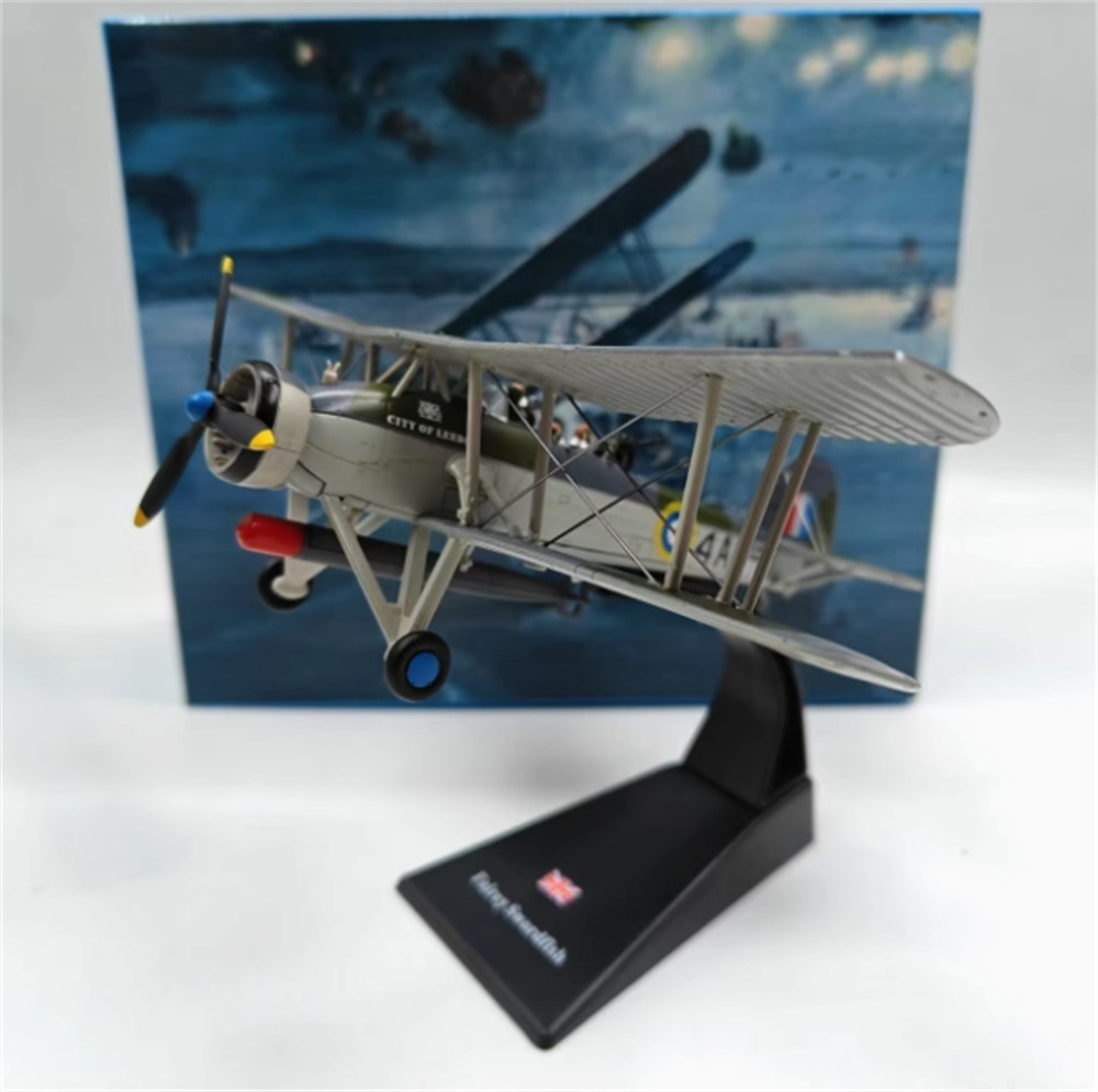 1:72 Fairey Swordfish Biplane Torpedo Bomber Metal Airplane Model In Stock