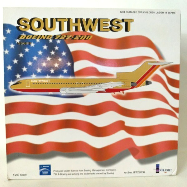 Inflight 1:200 Southwest Airlines Boeing 727-200 N561PE IF722036 Limited Edition