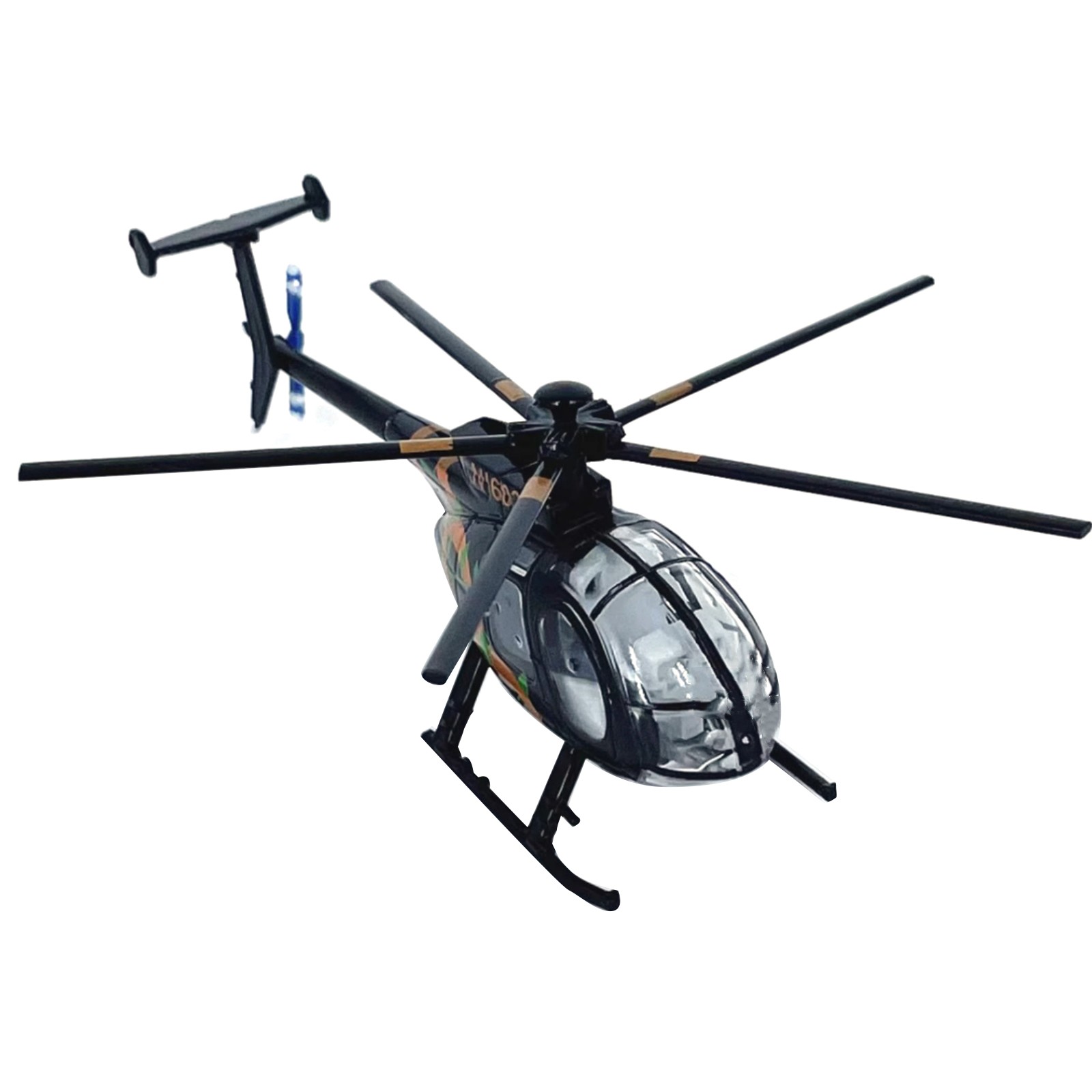7.4cm Diecast Alloy 1/100 Scale USA Bird MD500 Helicopter Model Souvenir