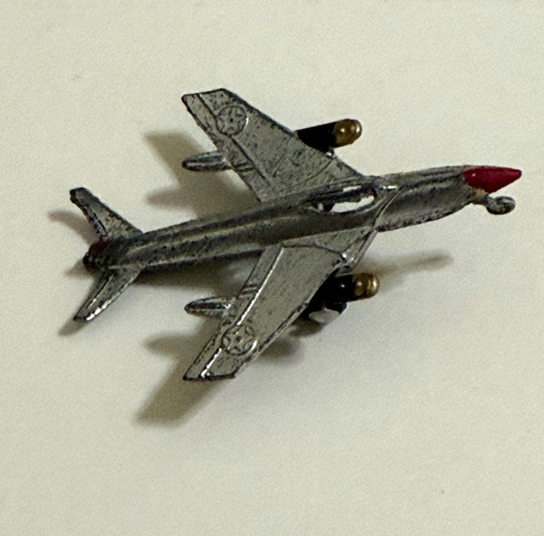Vintage USAF Fighter Jet Metal Toy Plane United States Air Force