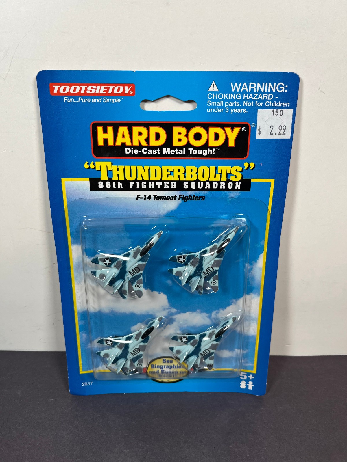 TootsieToy Hard Body THUNDERBOLTS F-14 TOMCAT FIGHTERS Squadron Plane Set 1998