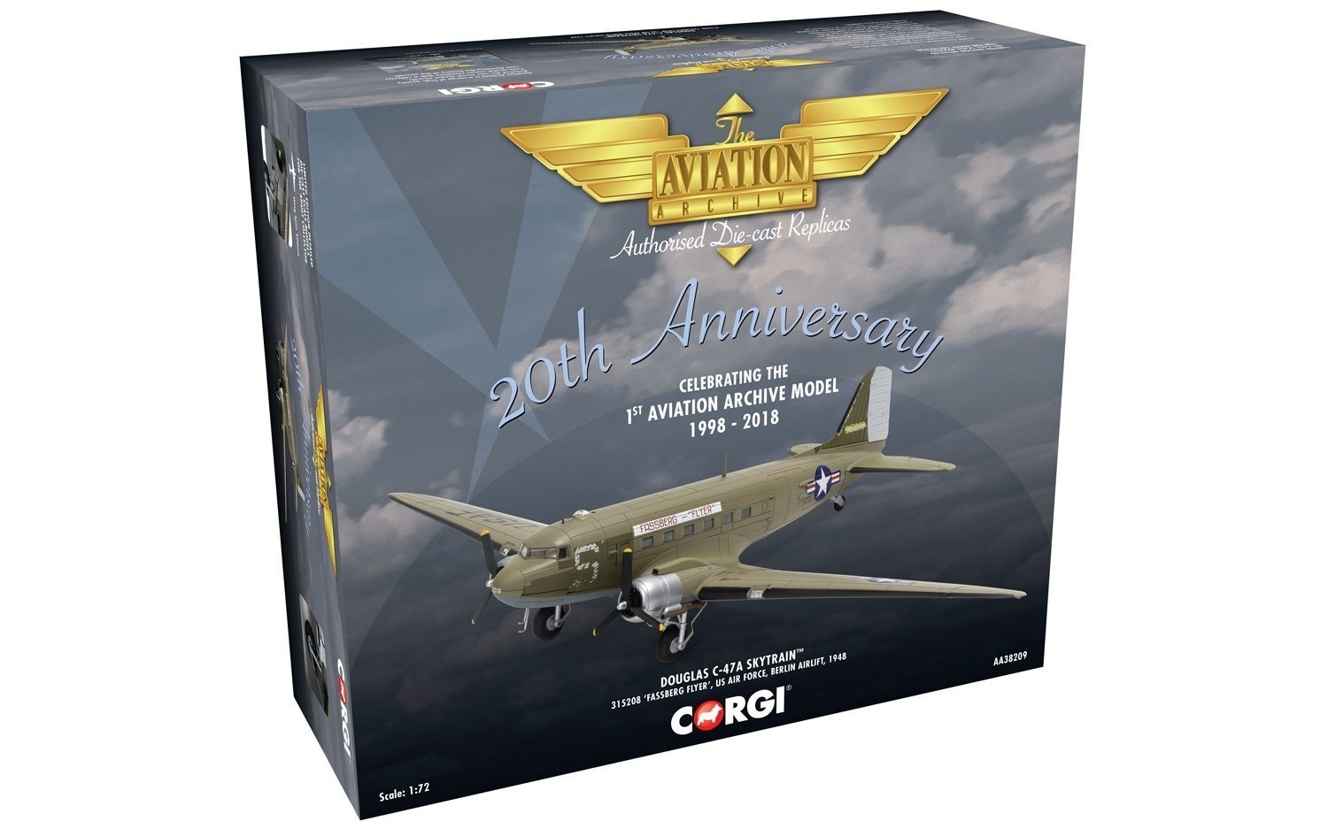Corgi AA38209, Douglas C-47A Skytrain 315208 ‘Fassberg Flyer’, US Air Force, Be