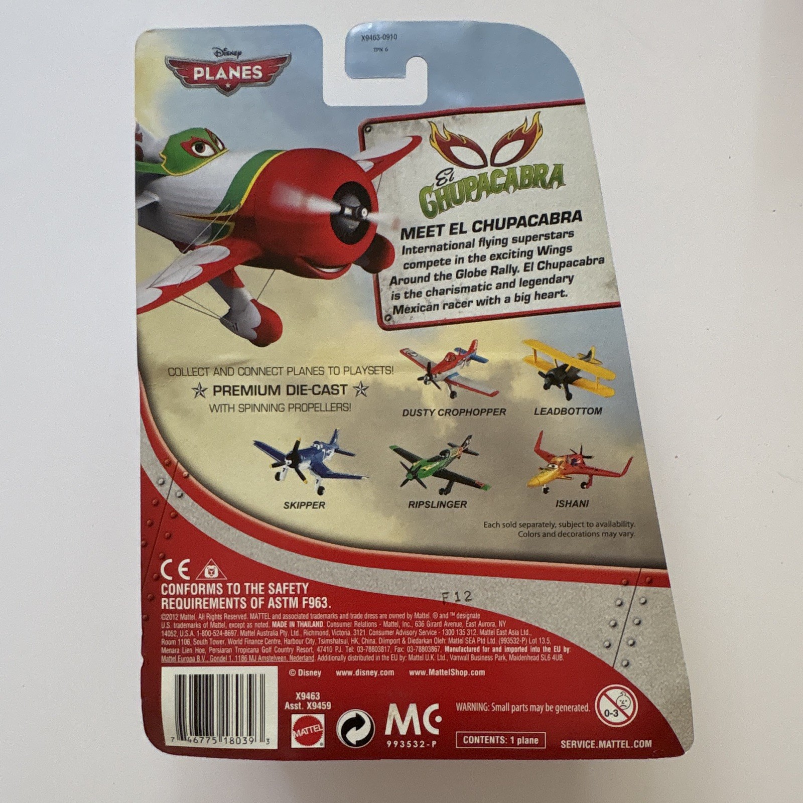 Mattel Disney Planes El Chupacabra Diecast Propeller Plane Spinning X9463 2012