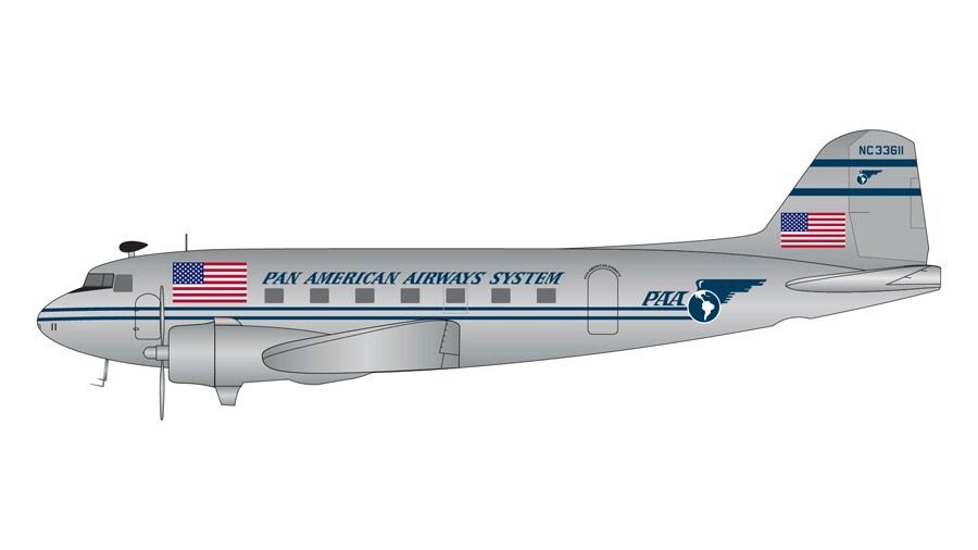 GEMINI JETS PAN AMERICAN AIRWAYS SYSTEM DOUGLAS DC-3 1:200 G2PAA397 PREORDER