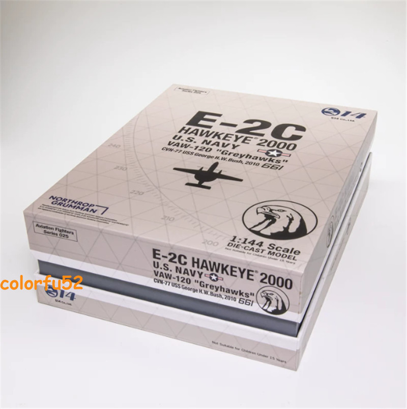 1/144 S14 E-2C AWACS E2 VAW-120 USS George Bush Aircraft Carrier Alloy Finished