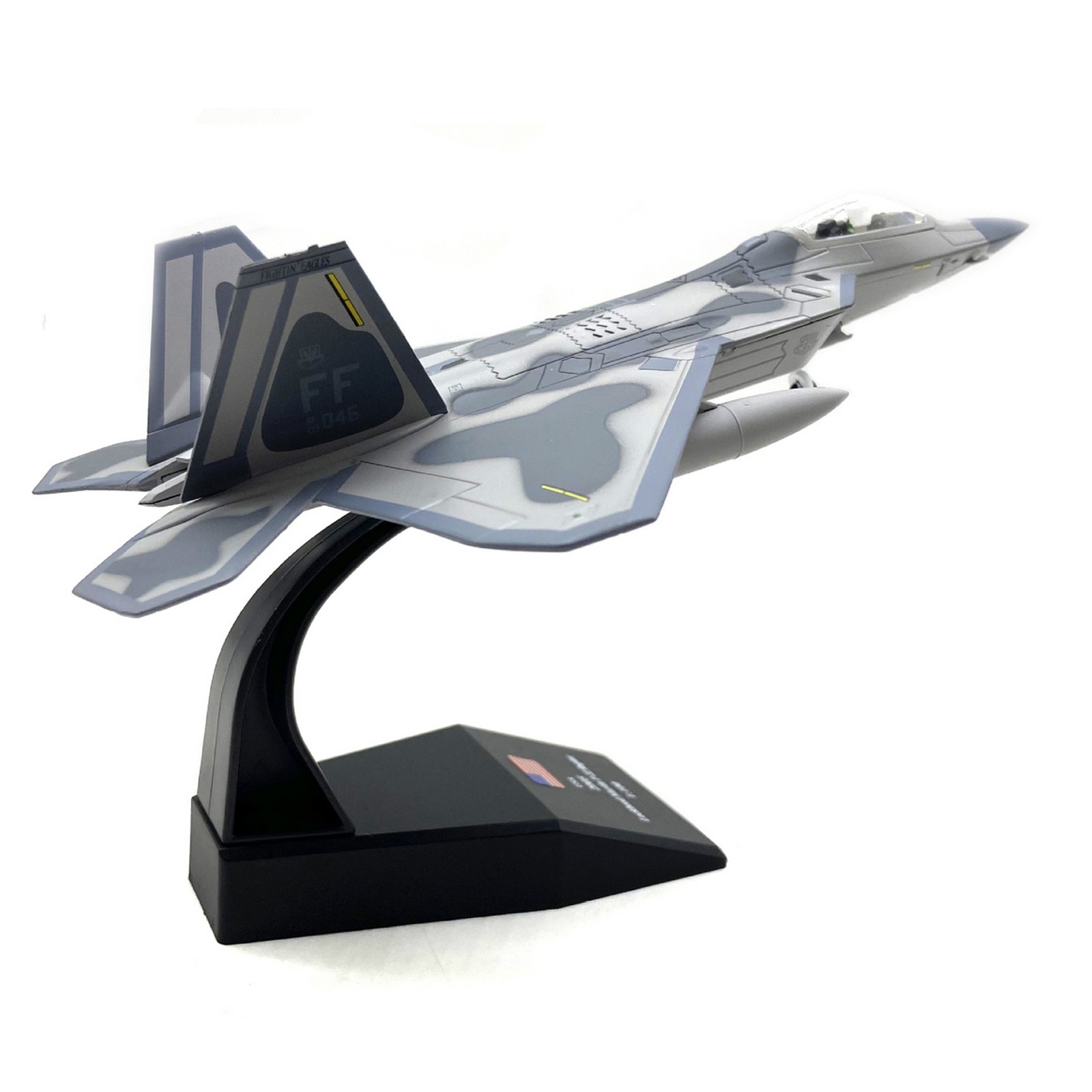 18cm 1:100 US F22 Raptor Stealth Fighter Alloy Aircraft Fighter Military Model K