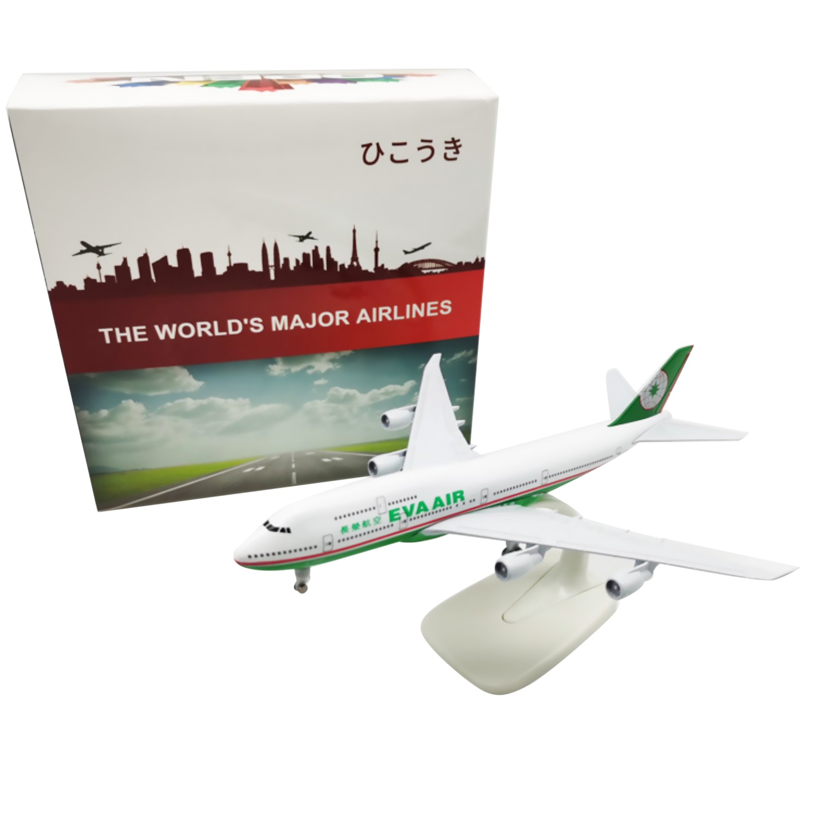 1/350 Diecast Alloy Eva Air Airlines B747 Aircraft Model Souvenir Static Display
