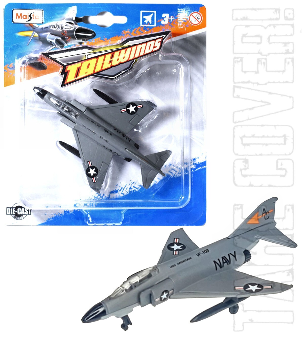 Maisto Tailwinds – F-4 Phantom II – US Navy Fighter – Diecast Aircraft Toy