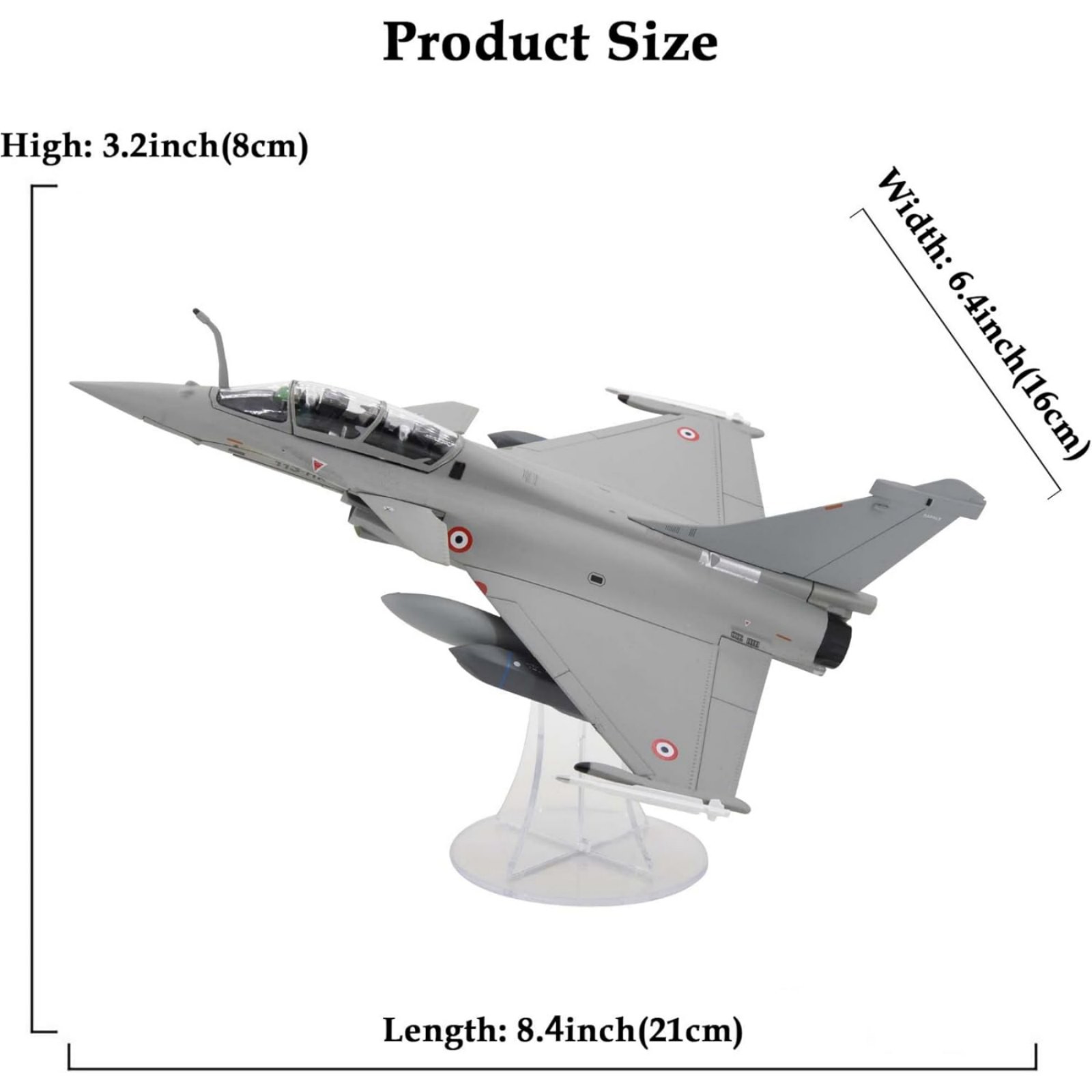 1/72 Diecast French Air Force Rafale B Fighter Finished Model Gift For Birthday